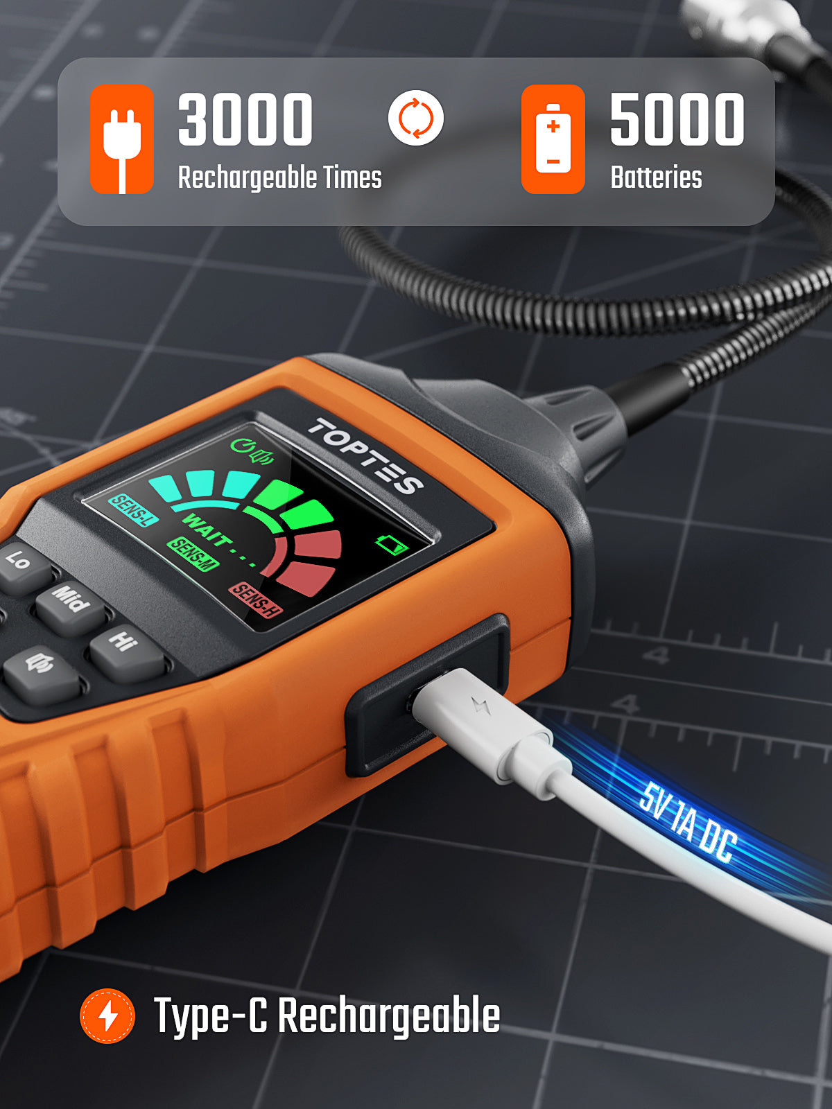 TOPTES PT520A+ Gas Leak Detector