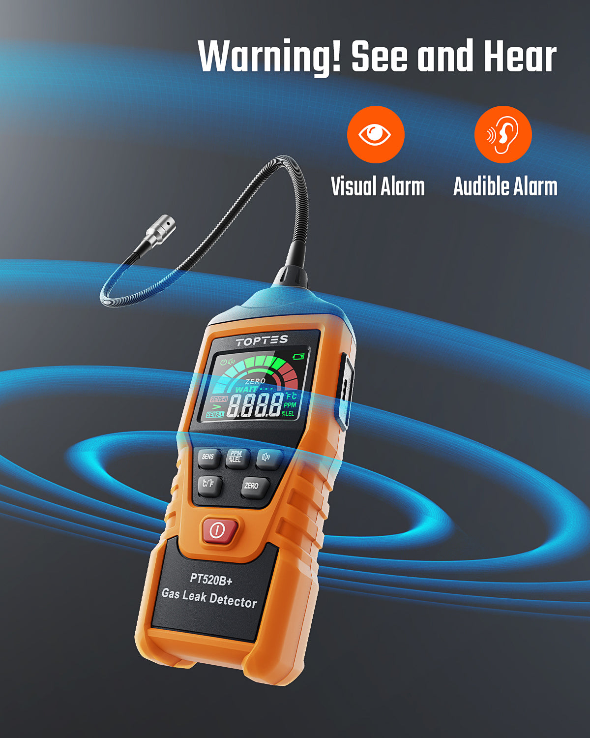 TOPTES PT520B+ Gas Leak Detector