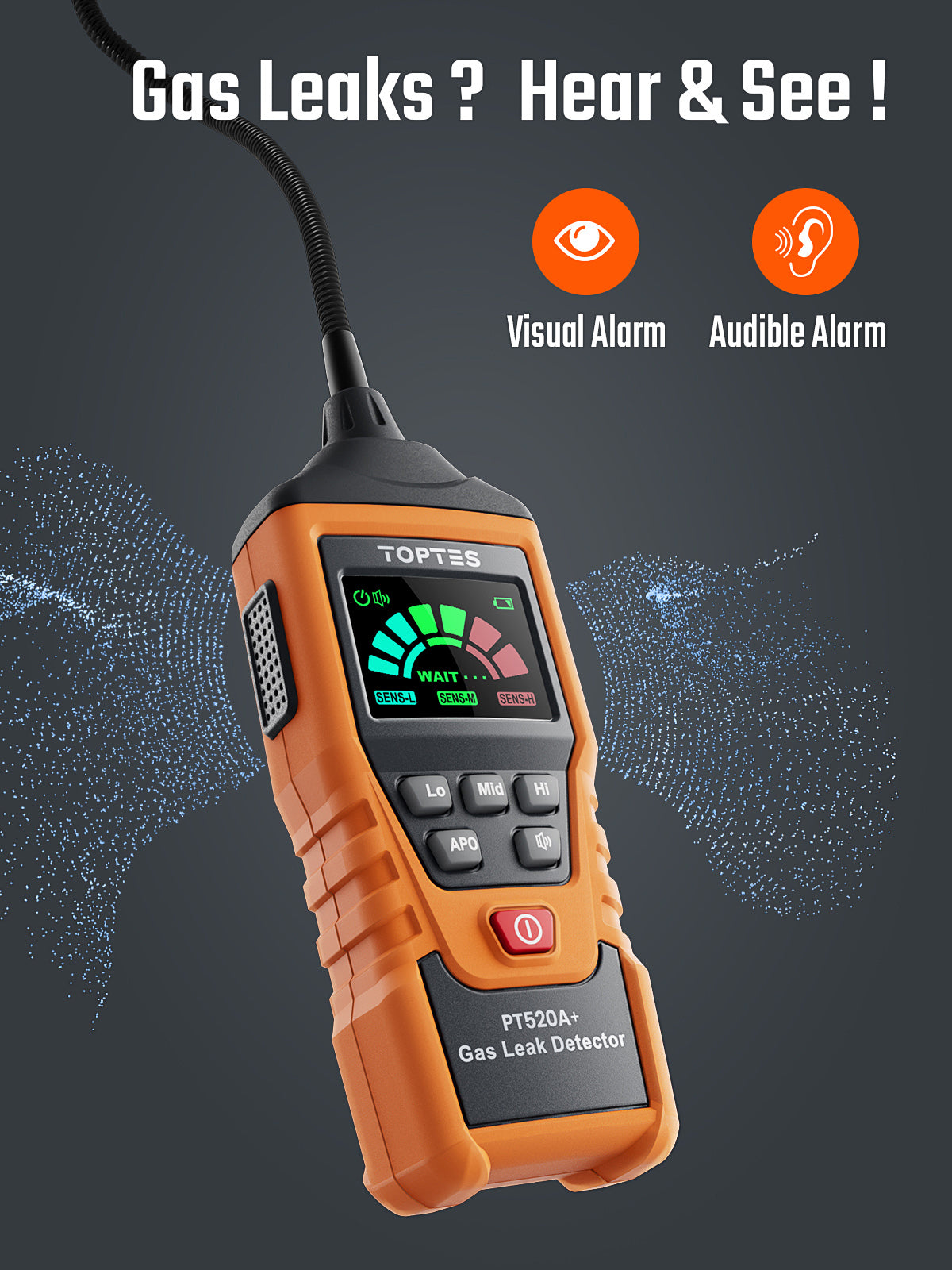 TOPTES PT520A+ Gas Leak Detector