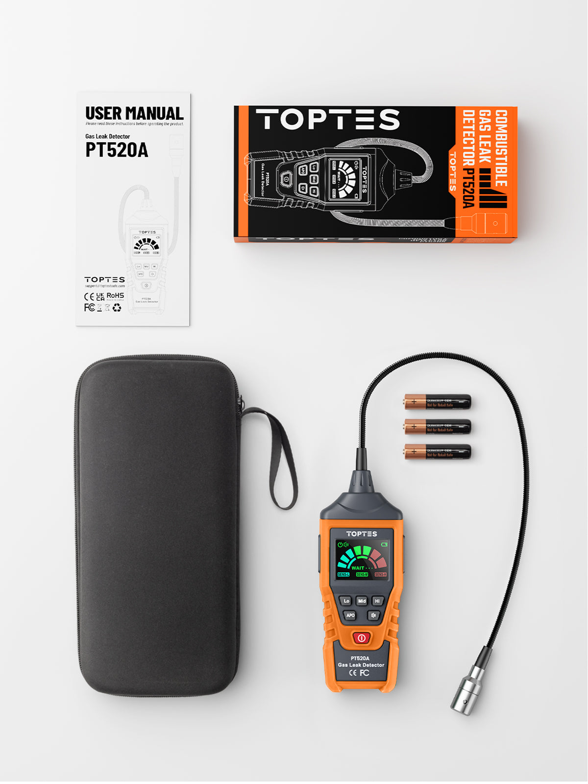 TOPTES PT520A Gas Leak Detector