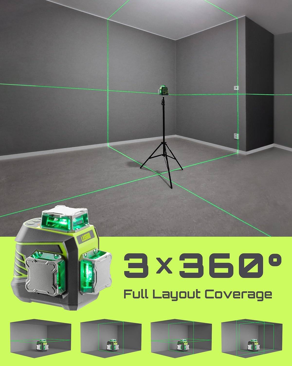 LASGOO LG-3Dx Laser Level