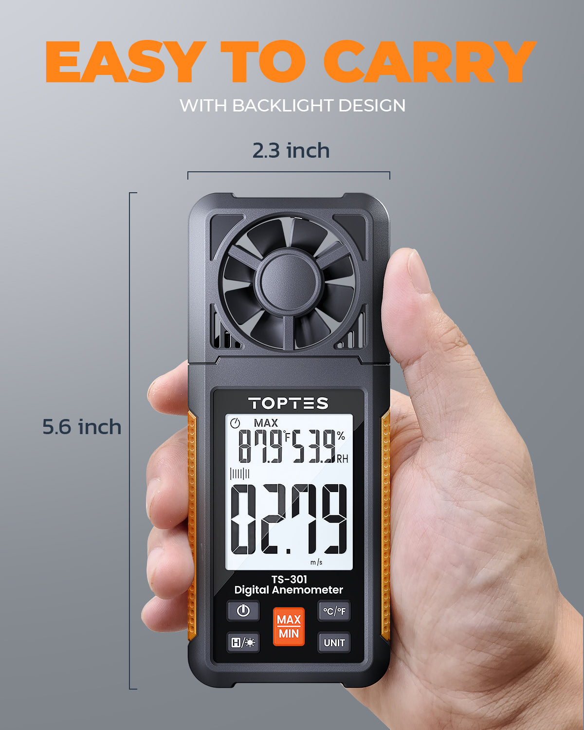 TopTes TS-301 Digital Anemometer