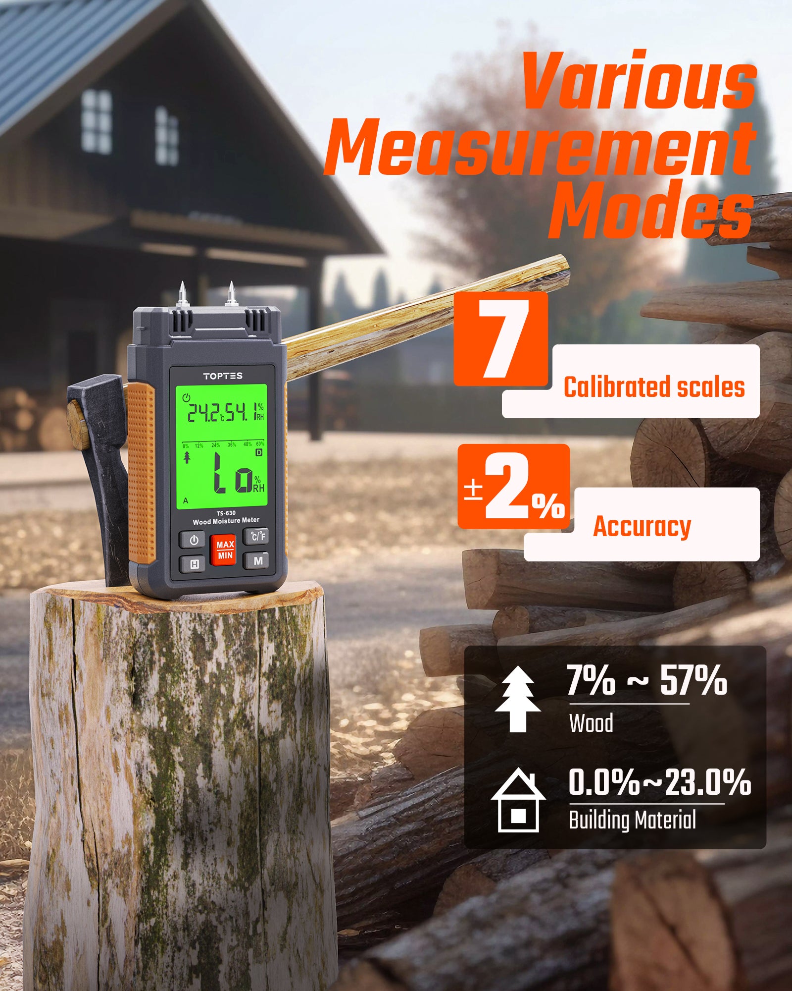 TopTes TS-630 Wood Moisture Meter