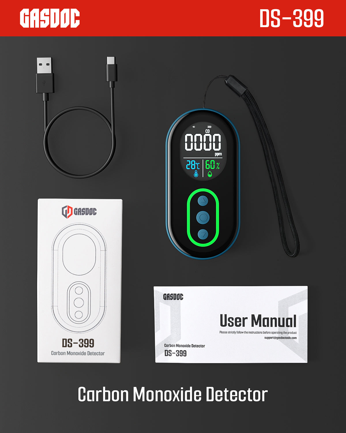 GASDOC DS-399 Carbon Monoxide Detector