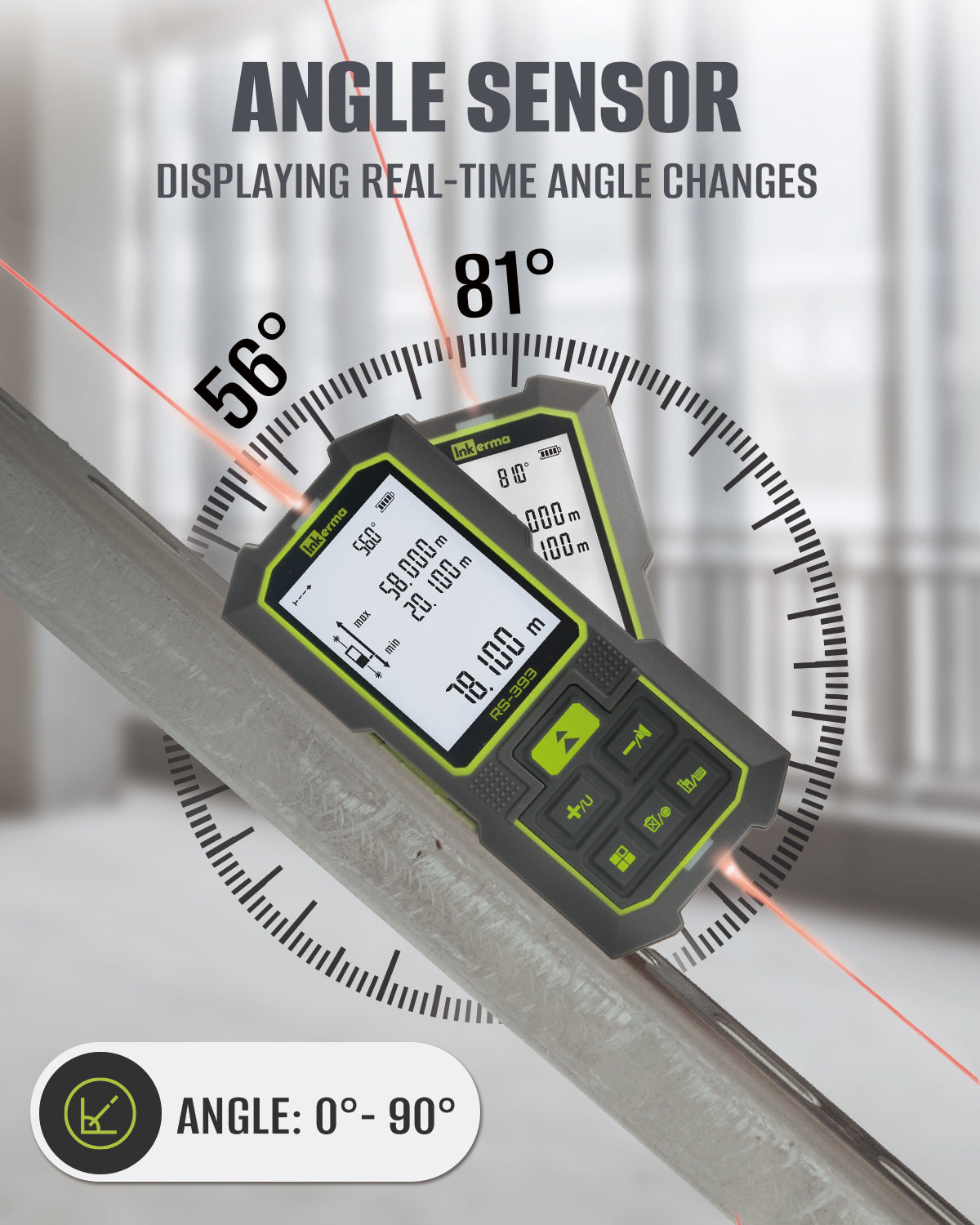 INKERMA RS-393 Dual Laser Measurement Tool