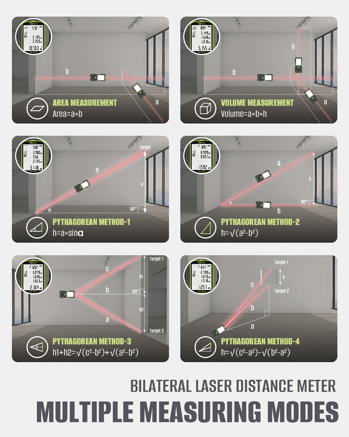 INKERMA RS-393 Dual Laser Measurement Tool