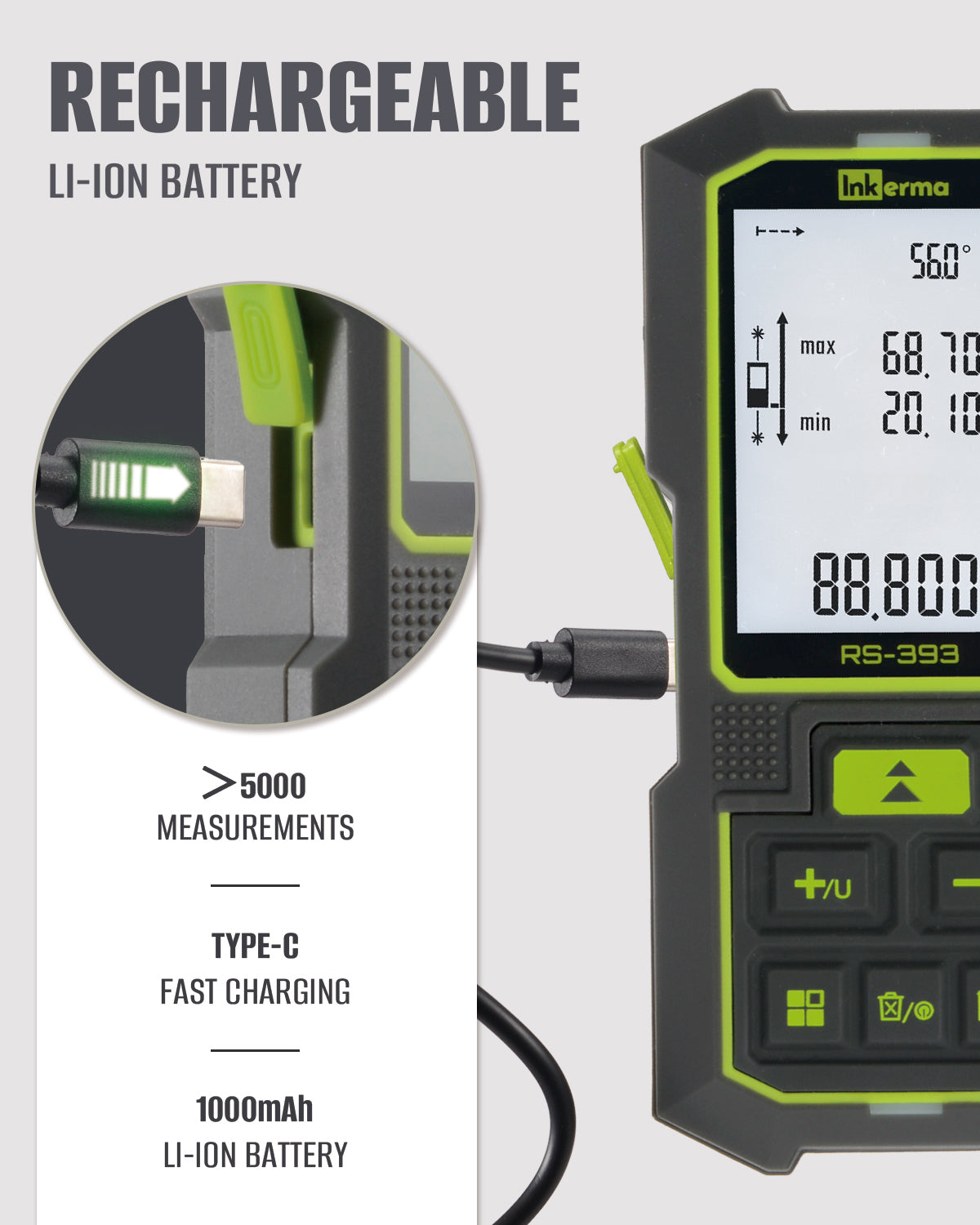 INKERMA RS-393 Dual Laser Measurement Tool