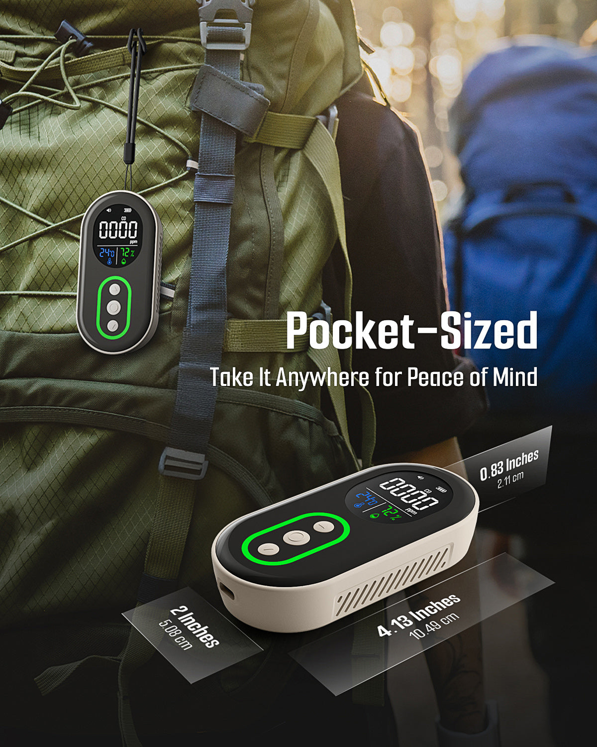 GASDOC DS-399PRO 4-in-1 Portable CO & CO2 Detector