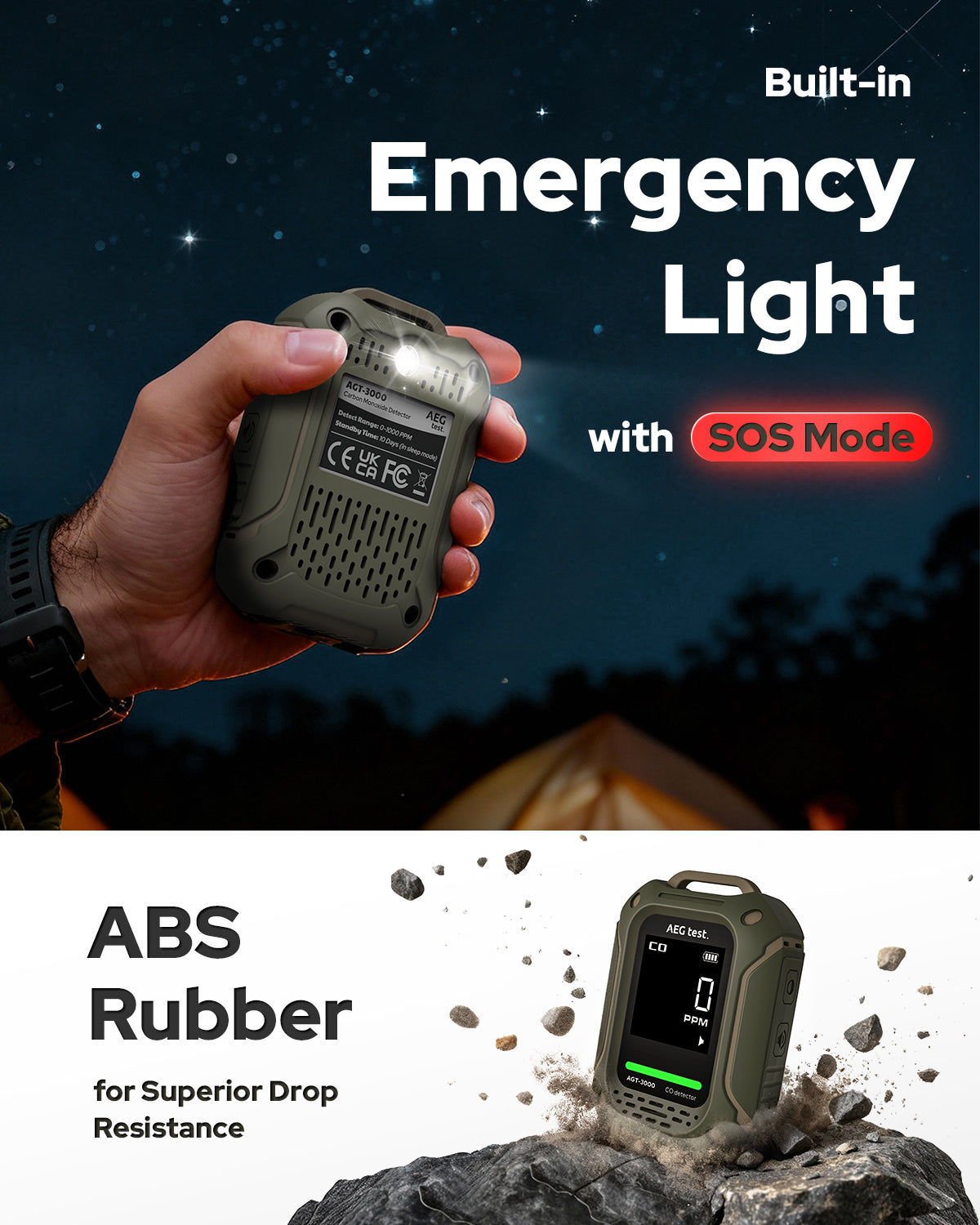 AEGTEST AGT-3000 Carbon Monoxide Detector
