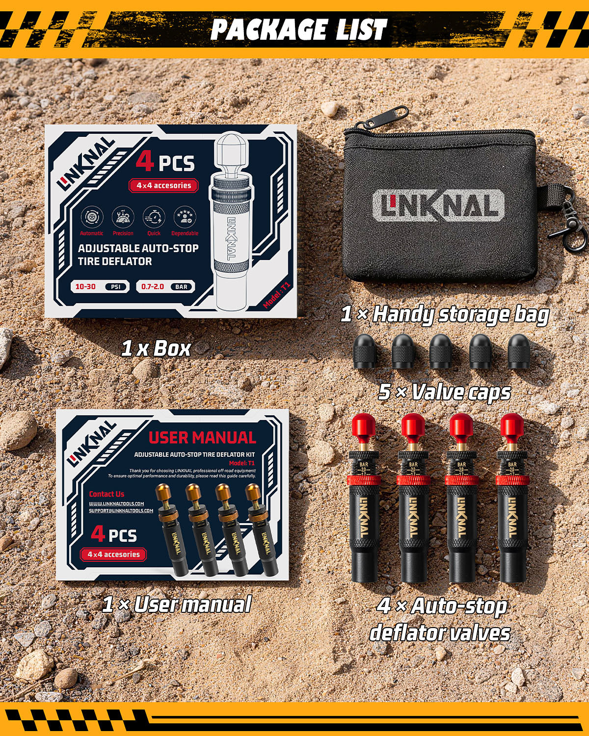 LINKNAL T1RD Tire Deflators